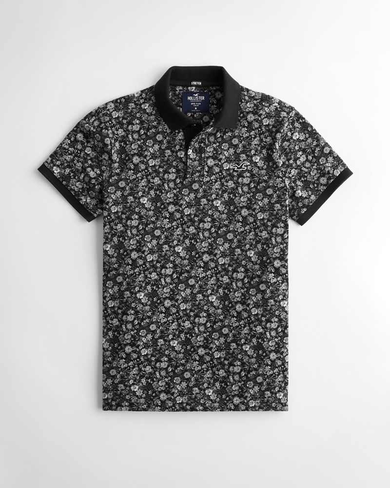 Stretch Patterned Polo