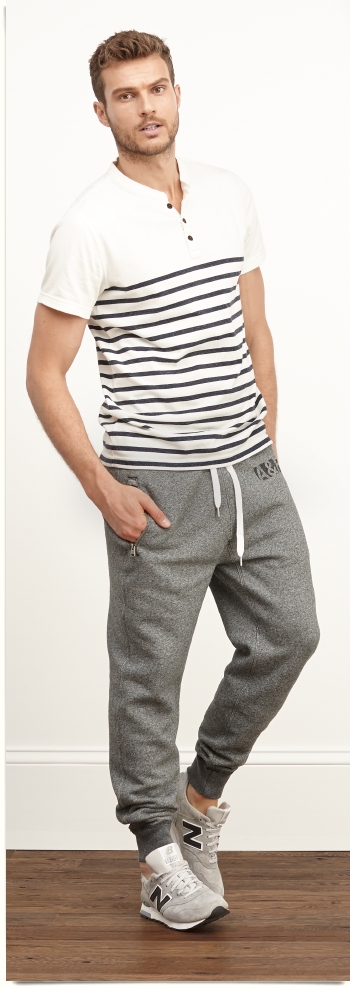 mens cuffless joggers