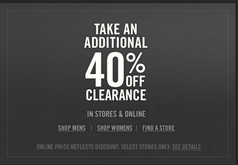 Take an additional 40% off summer styles at Abercrombie & Fitch!