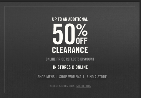 Take an additional 50% off summer styles at Abercrombie & Fitch!