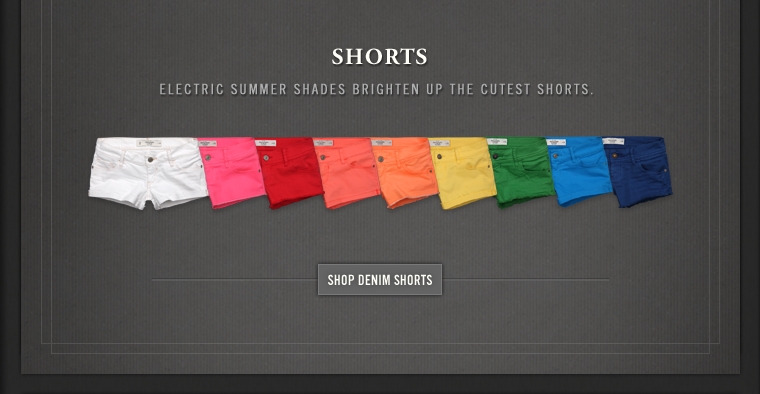 A&F Denim Shorts Collection.