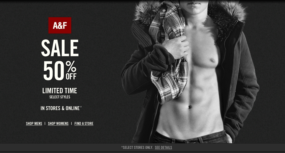 Limited Time! - Sale 50% off Select Styles!  In stores and Online!