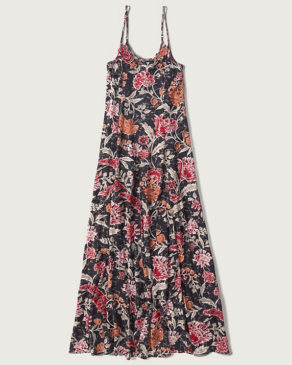 Patterned Strappy Maxi Dress | Abercrombie.com