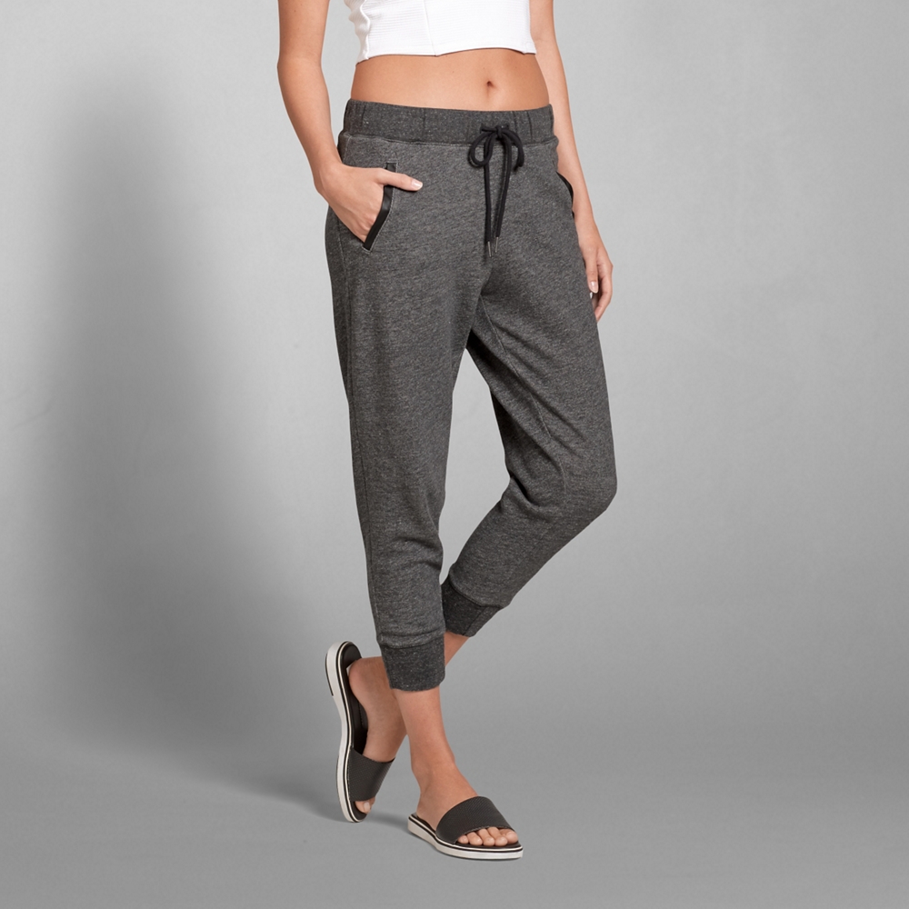 Womens A&F Cropped Joggers Womens Sale Abercrombie.co.uk