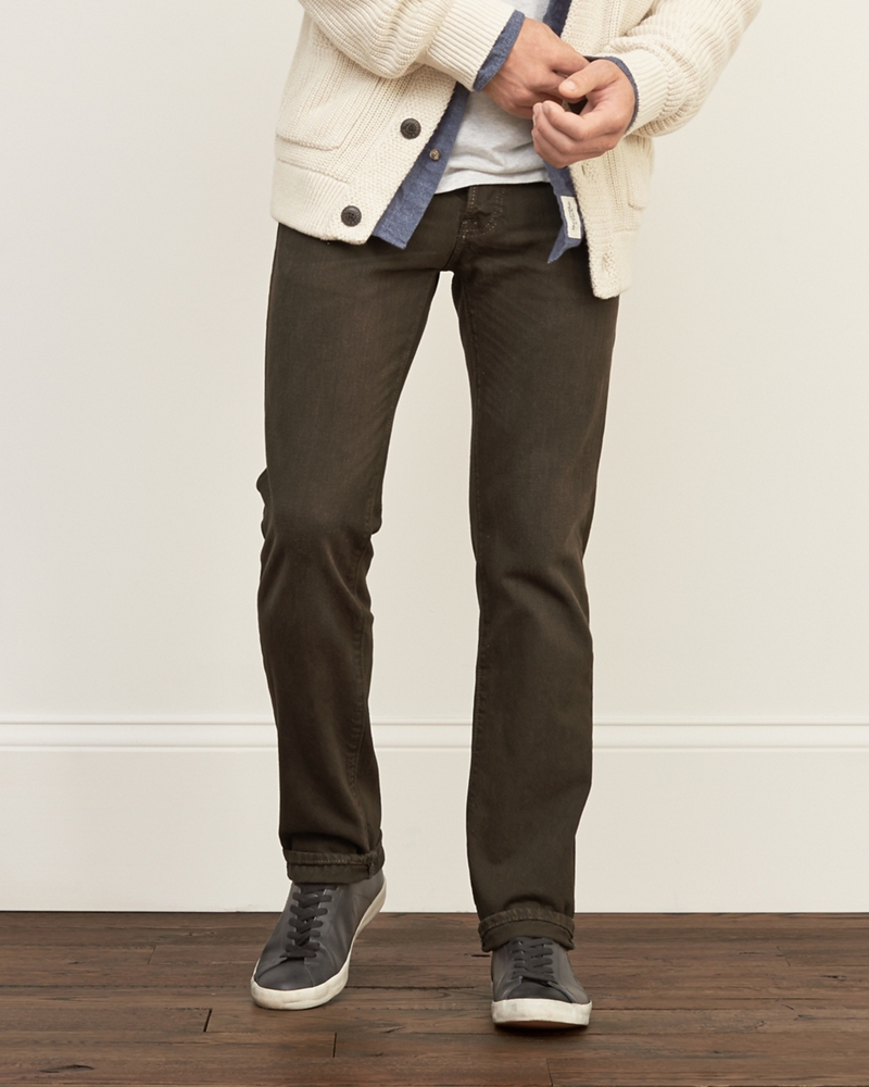 Mens Slim Straight Jeans