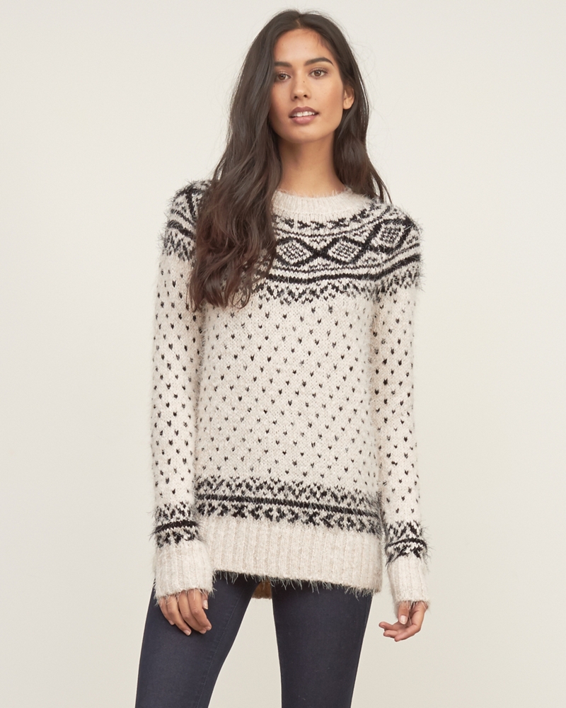 Womens Fair Isle Shine Sweater Womens Sweaters Abercrombie.co.uk