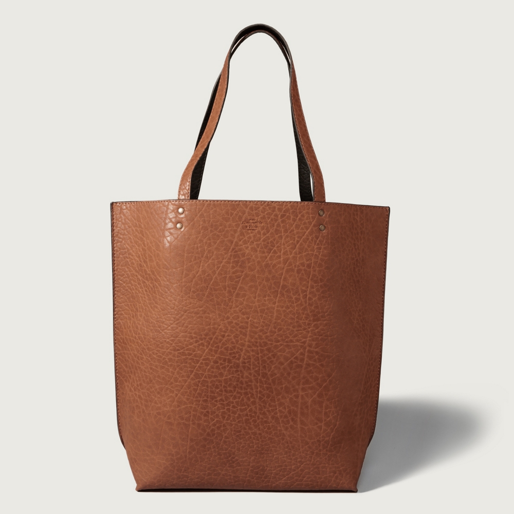 faux leather reversible tote