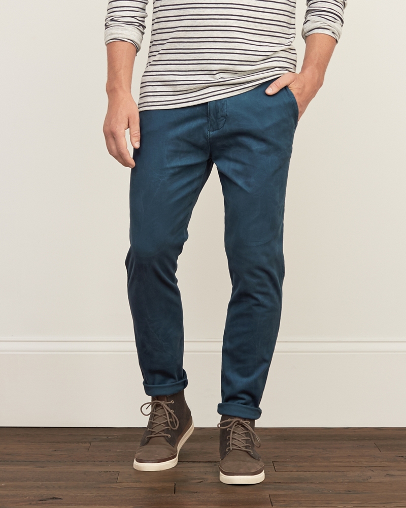 Mens A&F Classic Taper Chinos Mens Bottoms