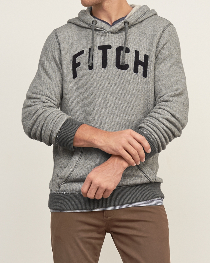 full sleeve applique men sweatshirt