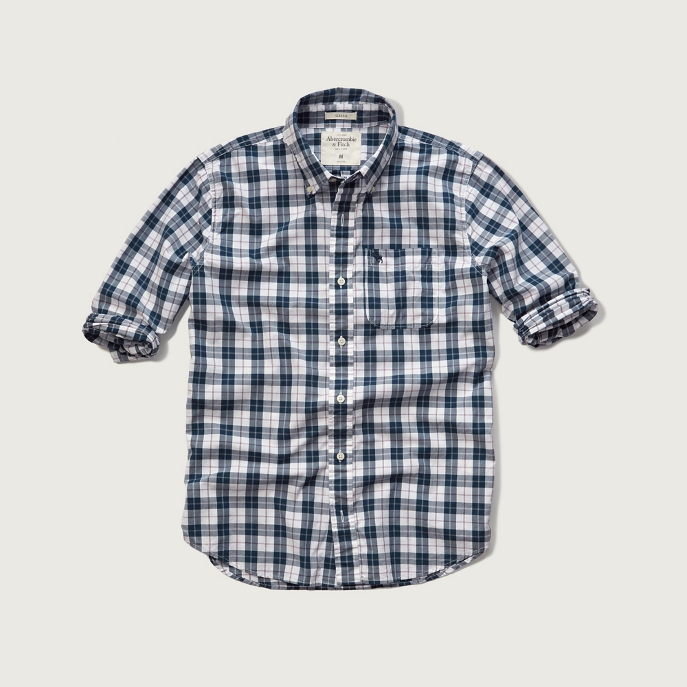 Mens Classic Fit Plaid Shirt Mens Shirts