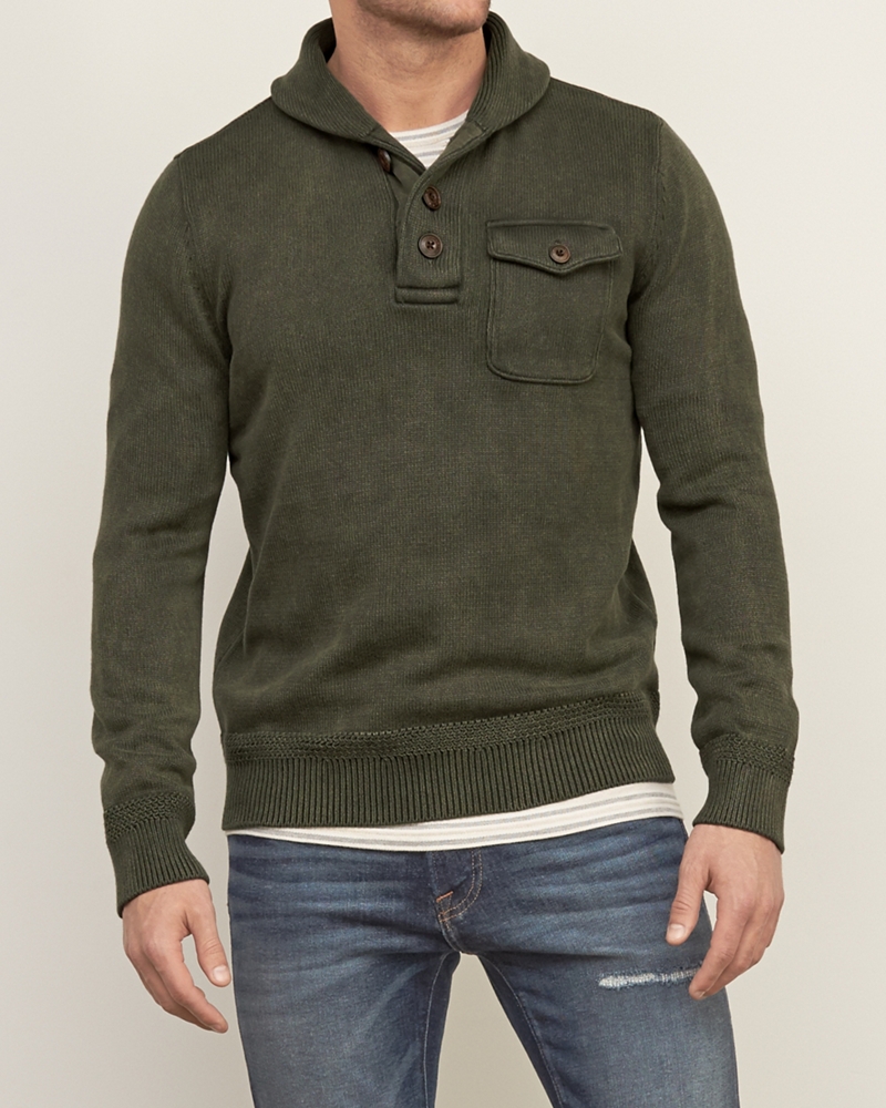 Mens Utility Shawl Sweater