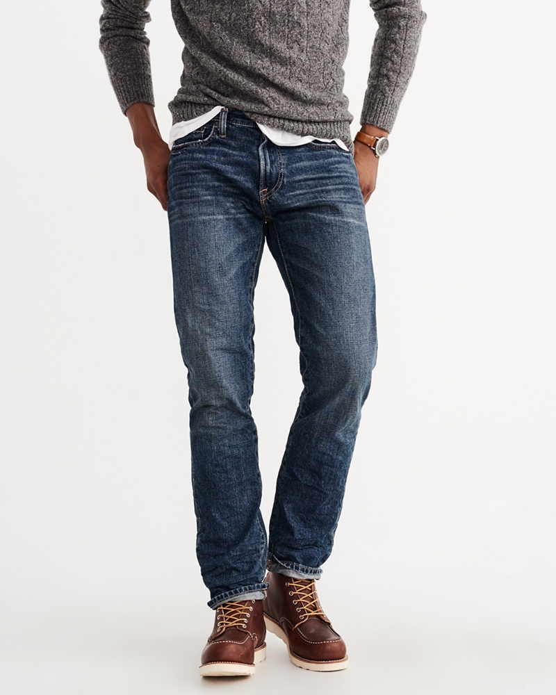 Mens Slim Straight Jeans