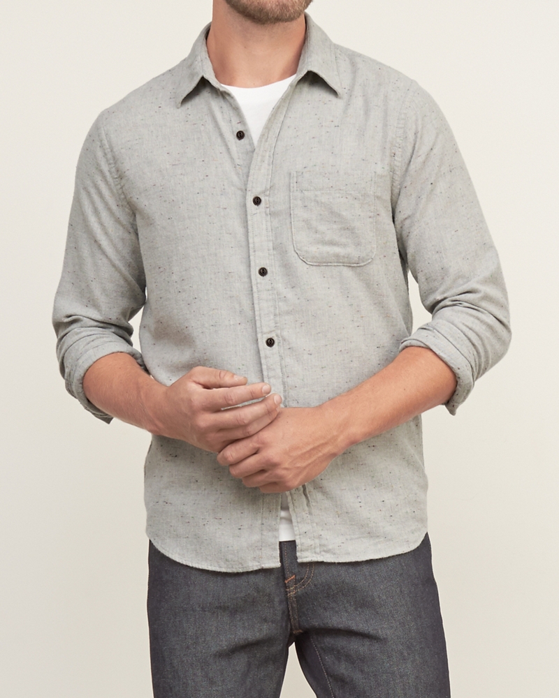 grey textured shirt