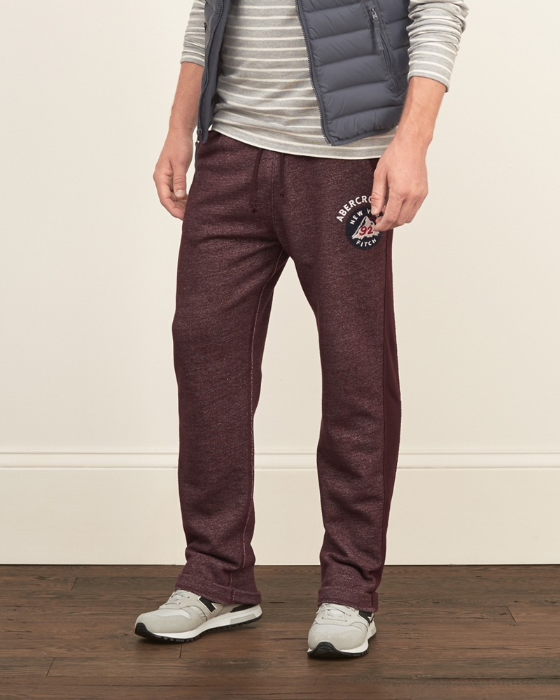 Mens A&F Applique Logo Sweatpants