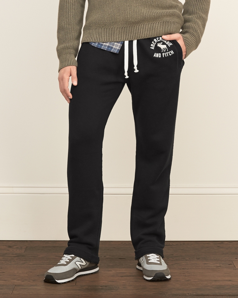 Mens A&F Logo Graphic Sweatpants