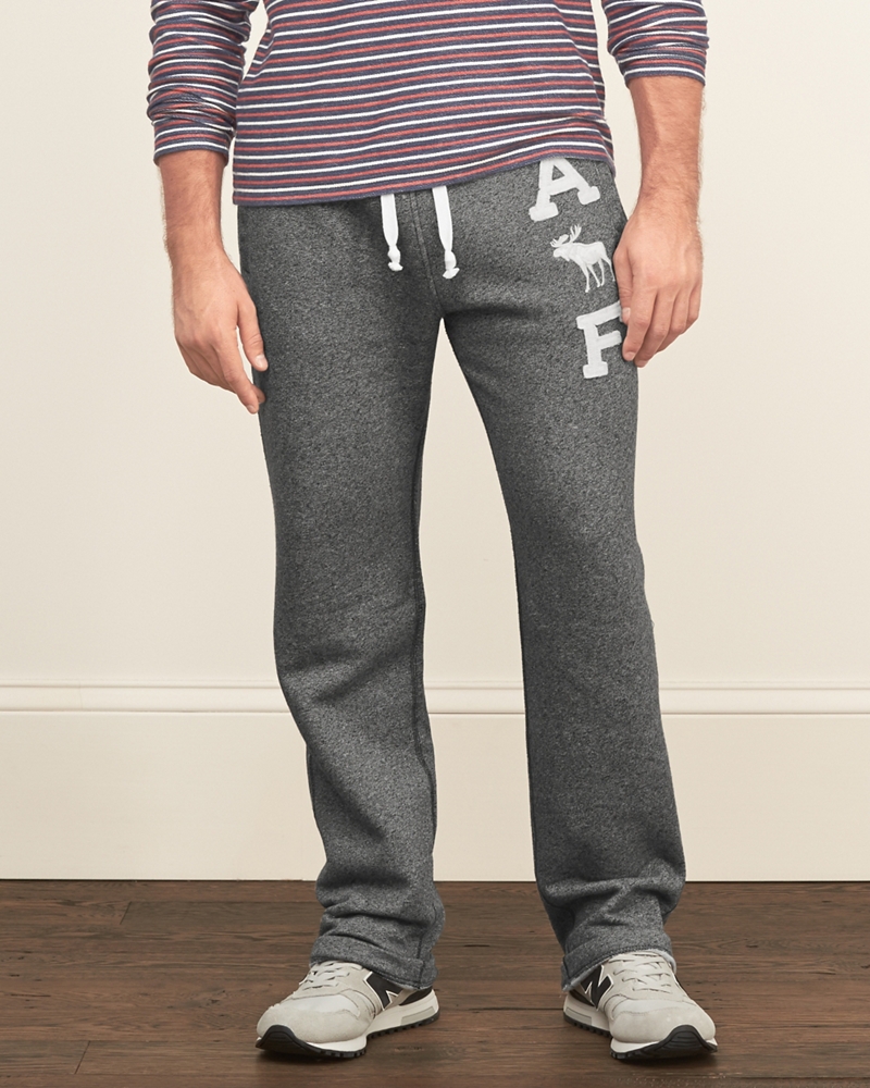 Mens A&F Logo Graphic Sweatpants