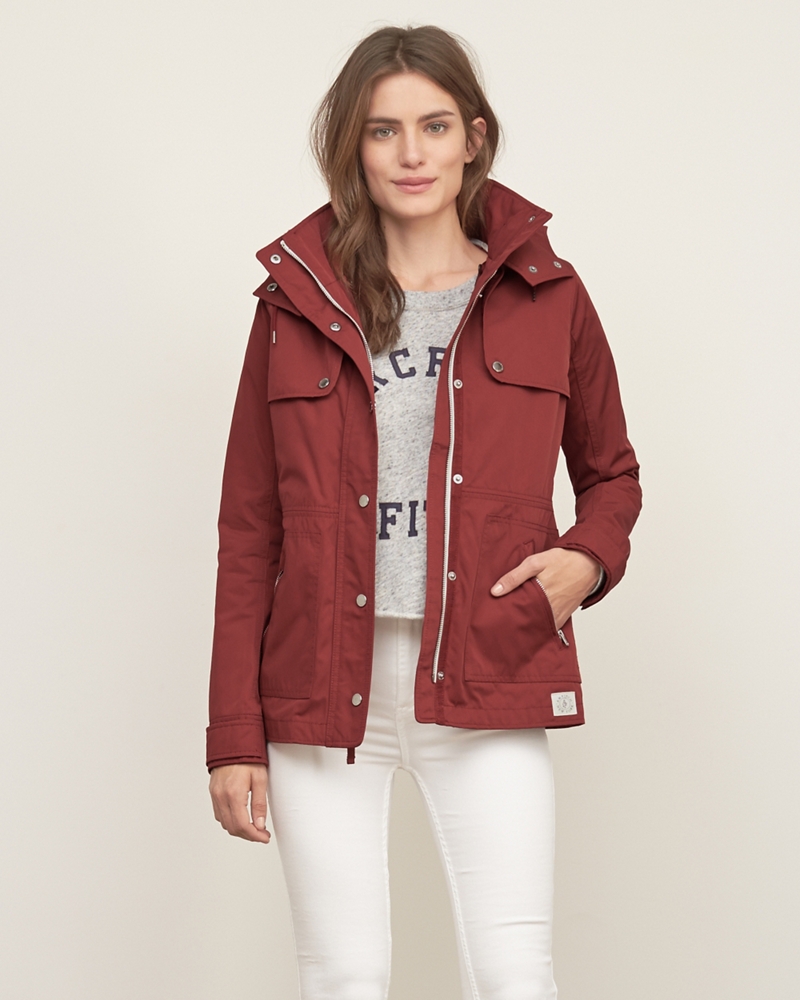 Womens A&F 2in1 Nylon Jacket Womens New Arrivals