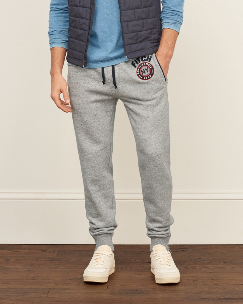 Mens Applique Logo Zip Joggers
