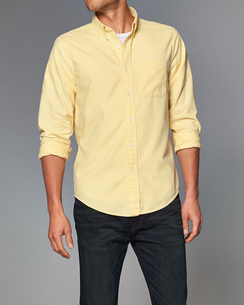 yellow abercrombie shirt