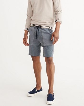 abercrombie and fitch mens fleece shorts