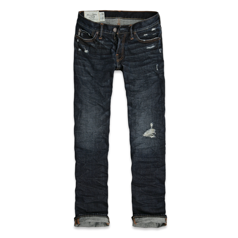 Mens A&F Slim Straight Jeans