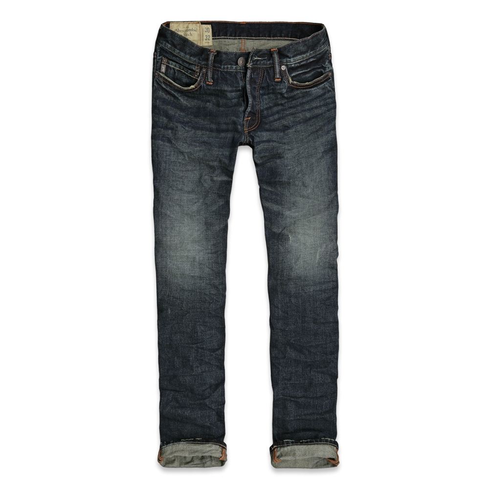 Mens A&F Slim Straight Jeans