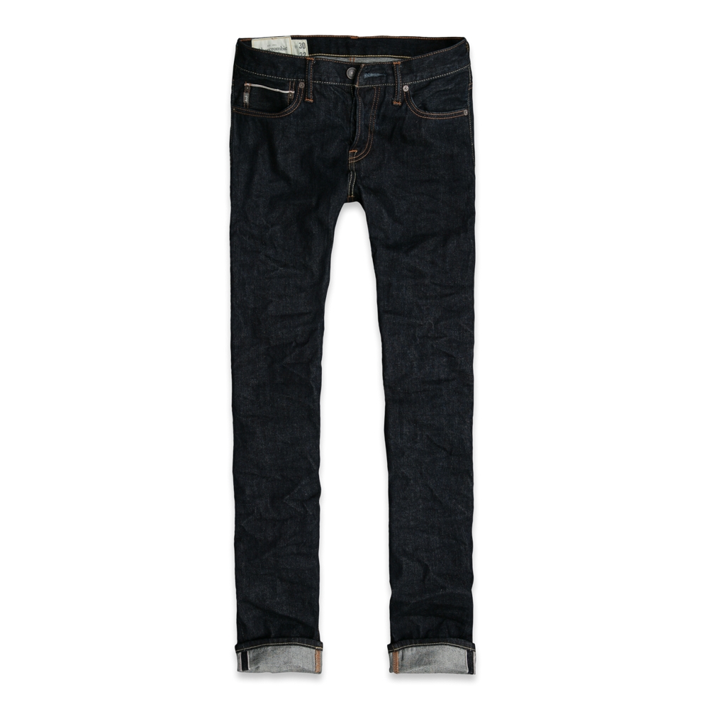 Mens A&F Skinny Selvedge Jeans