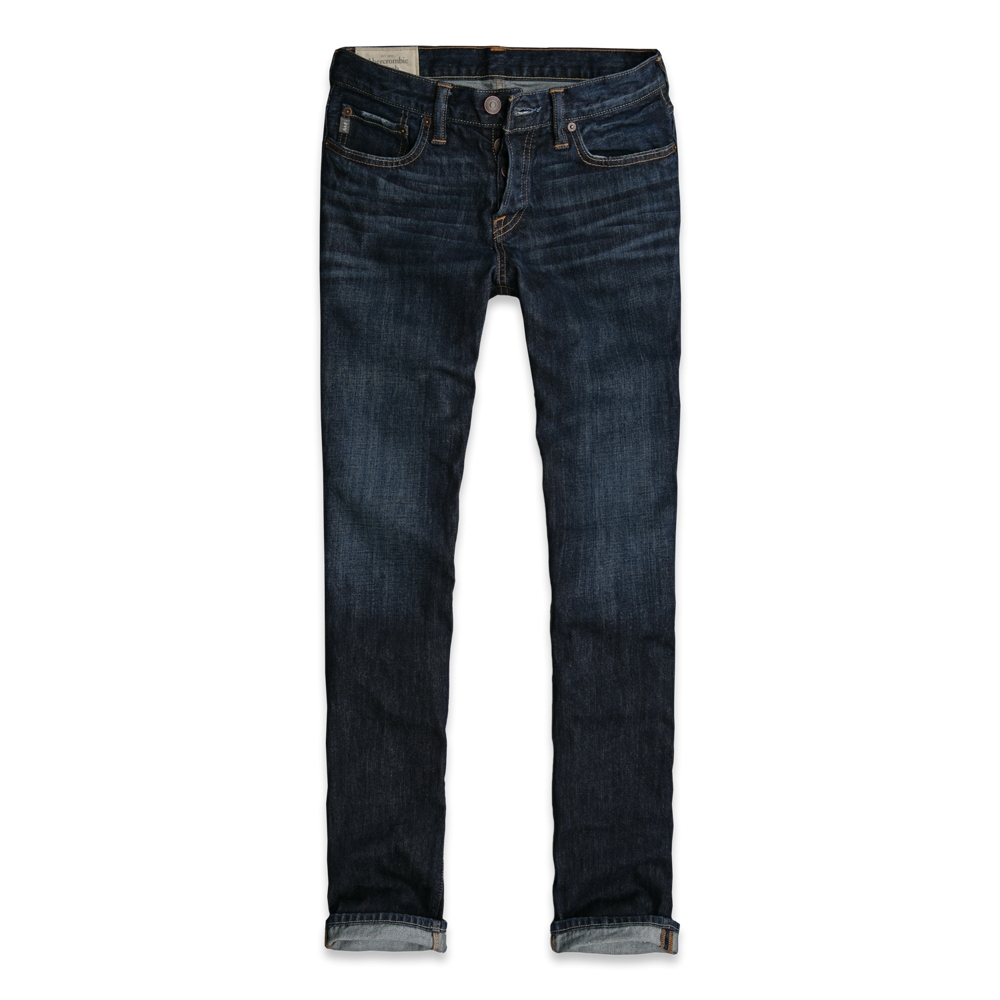 Mens A&F Slim Straight Jeans