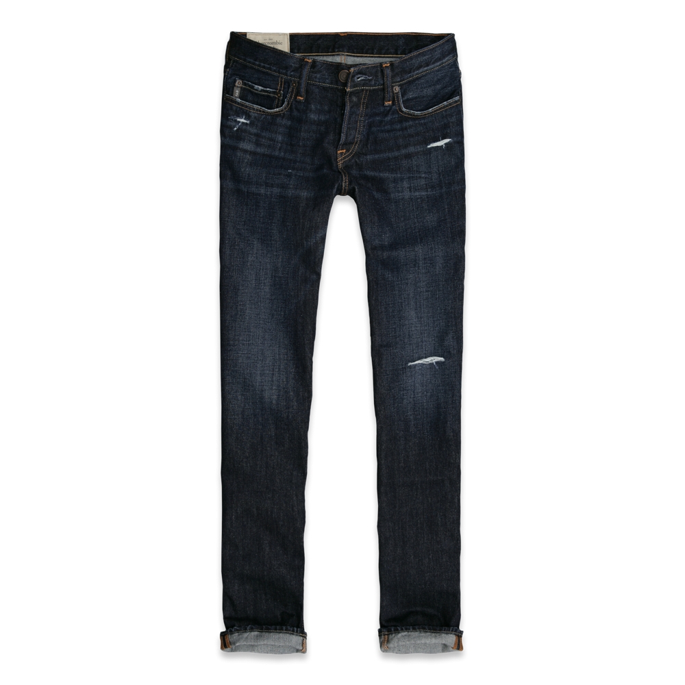Mens A&F Slim Straight Jeans