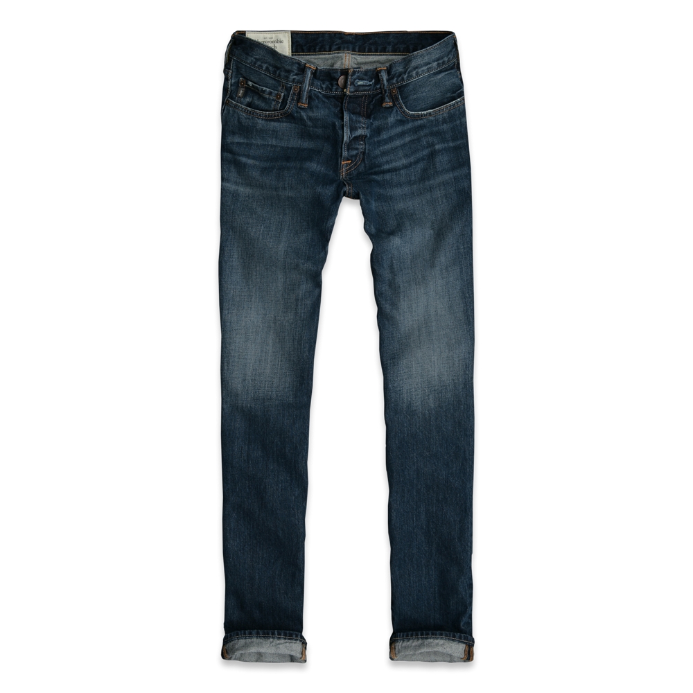Mens A&F Slim Straight Jeans