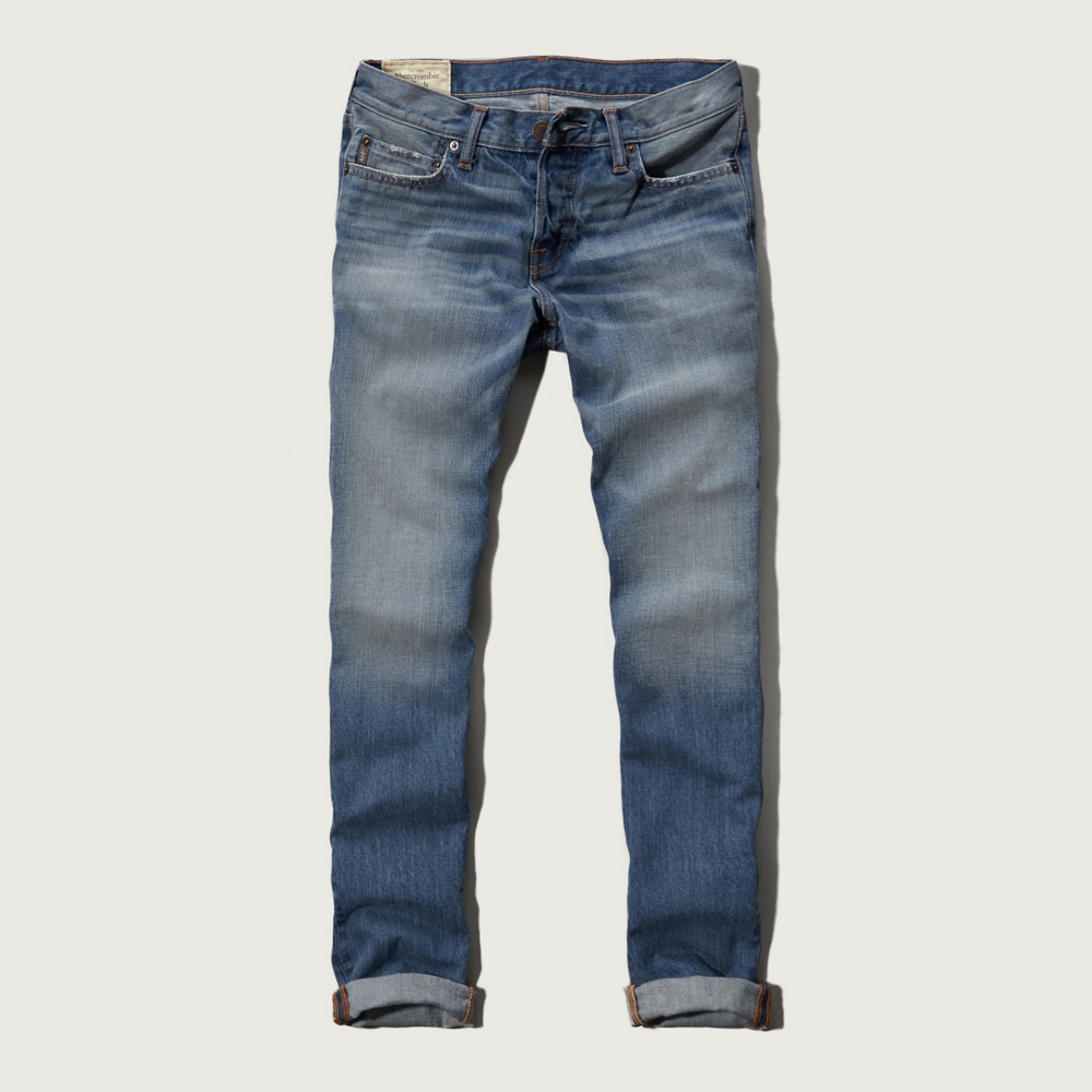 Mens A&F Skinny Button Fly Jeans Mens Jeans