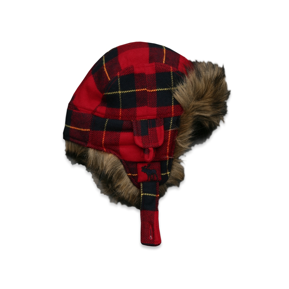 Mens Plaid Trapper Hat