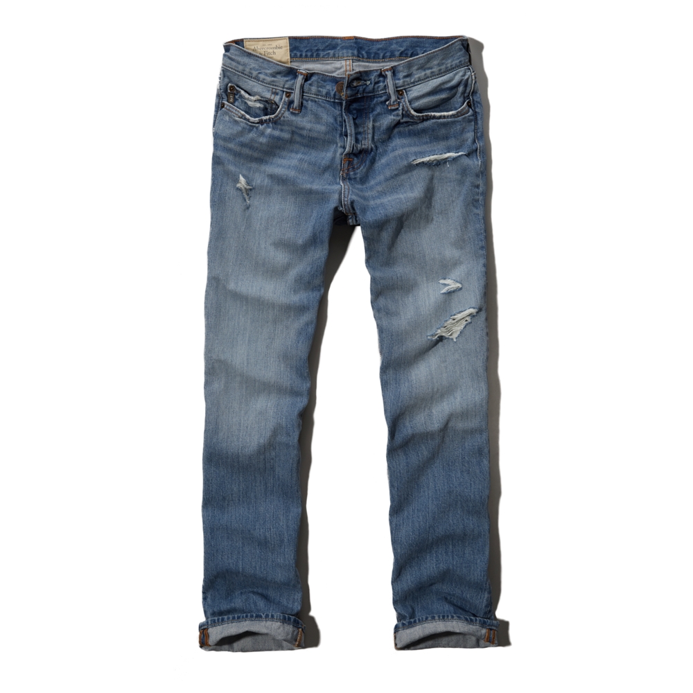 Mens A&F Classic Straight Jeans