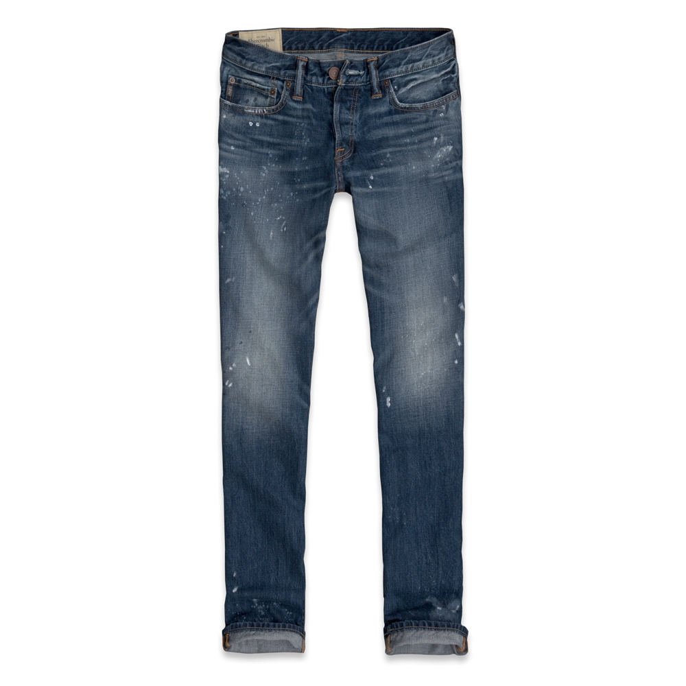 Mens A&F Slim Straight Jeans