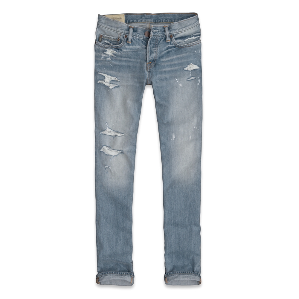 Mens A&F Slim Straight Jeans