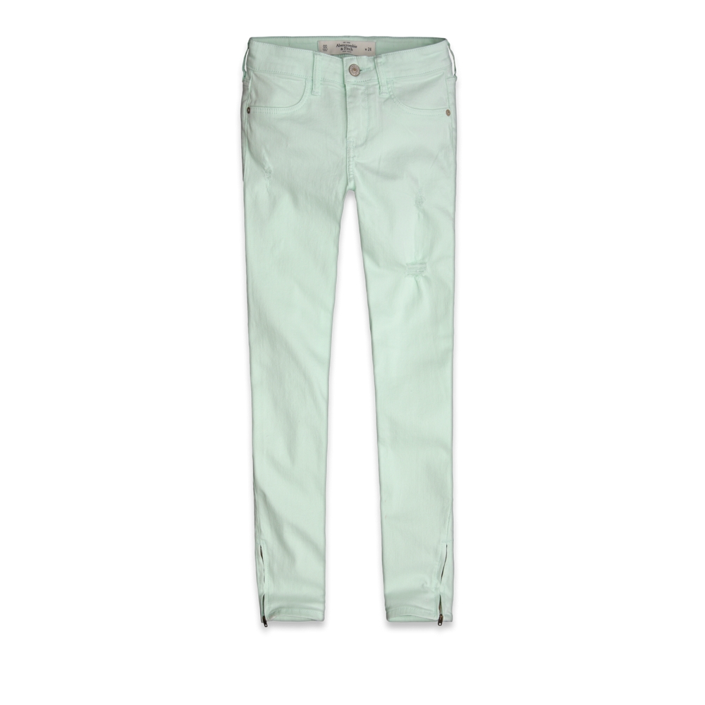 Womens A&F Super Skinny Ankle Jeans