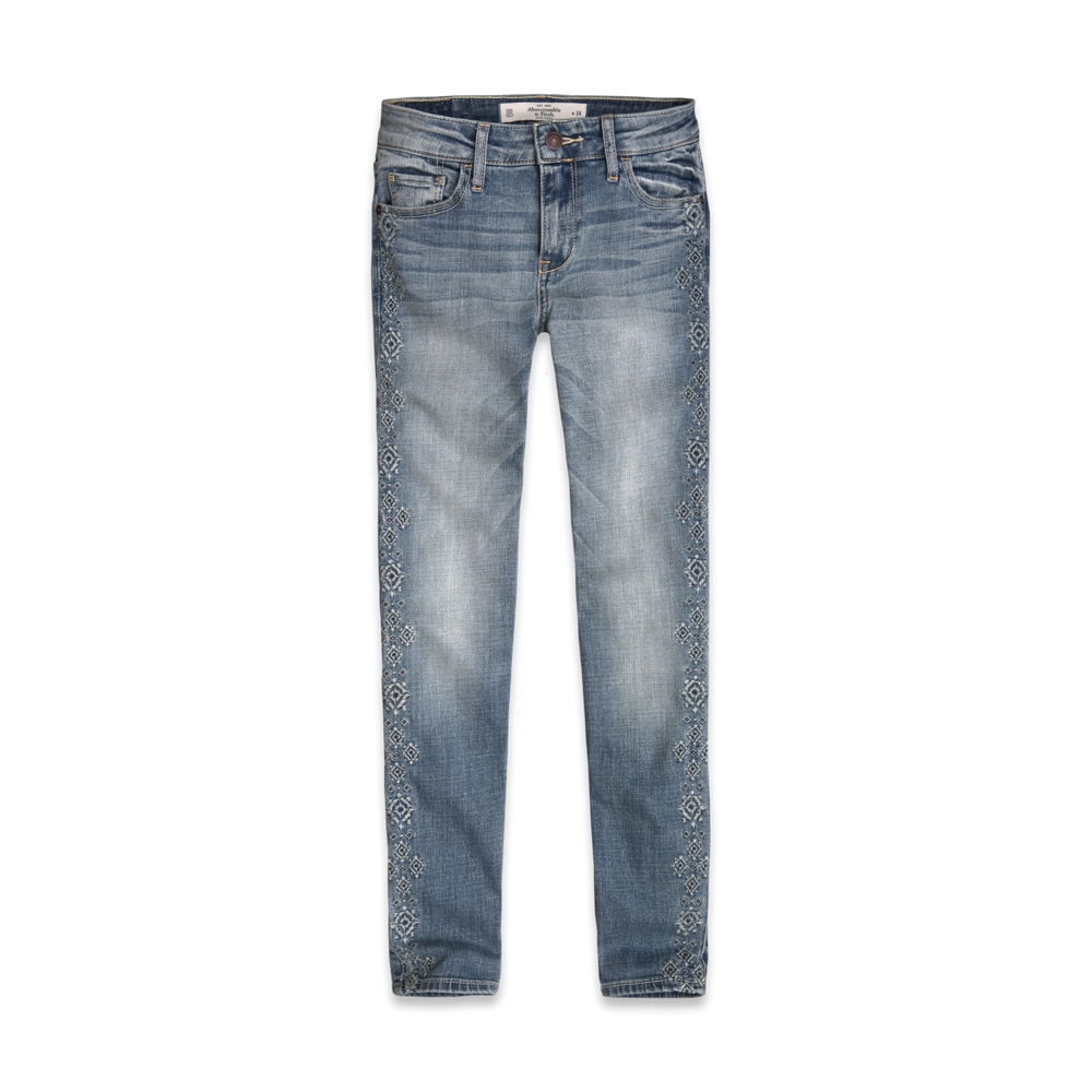 Womens A&F Super Skinny Ankle Jeans