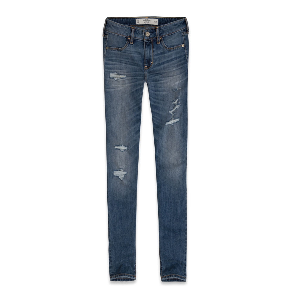 Womens A&F Super Skinny Ankle Jeans
