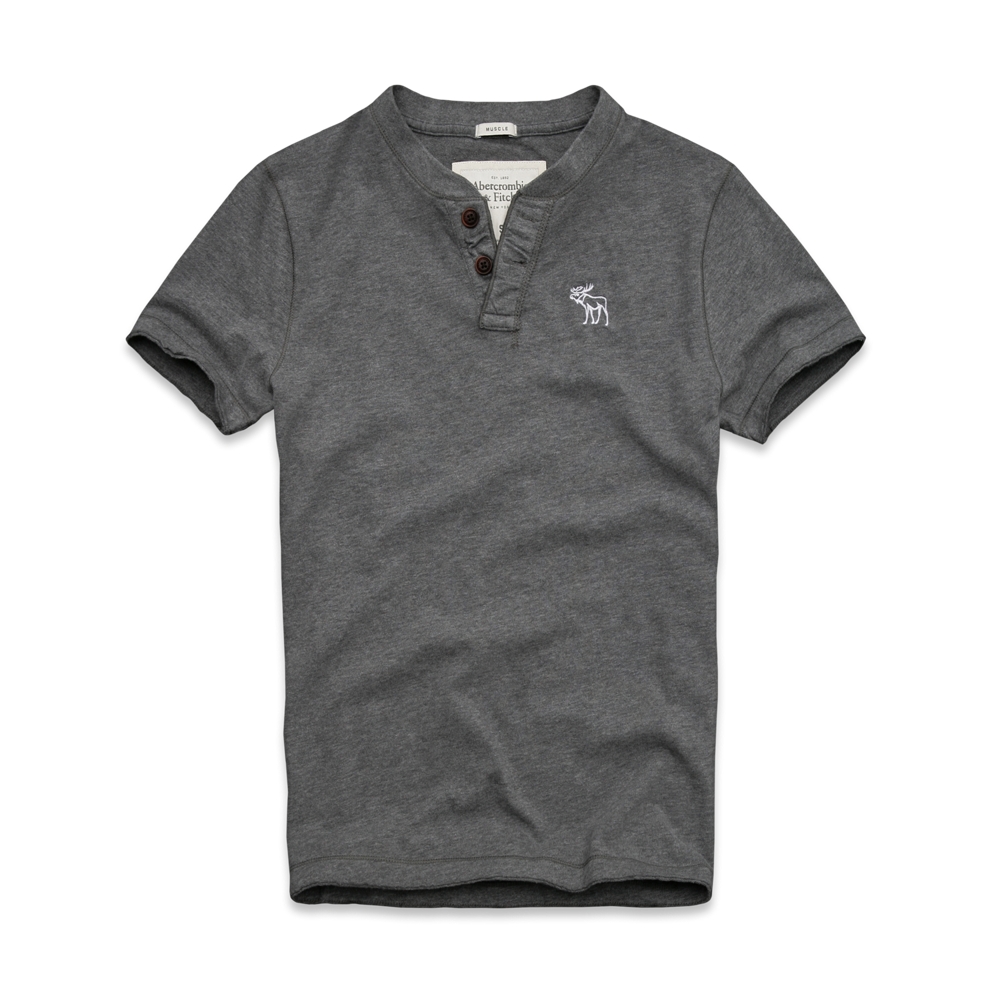 Mens Gray Peak Henley