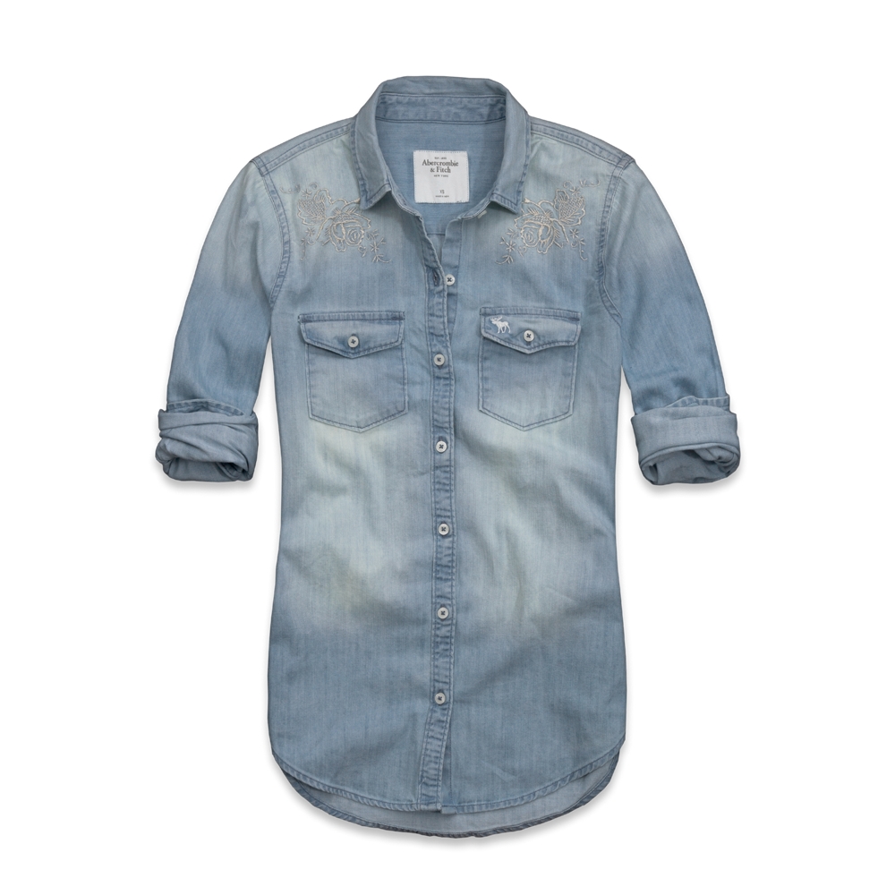 Womens Gemma Shine Denim Shirt
