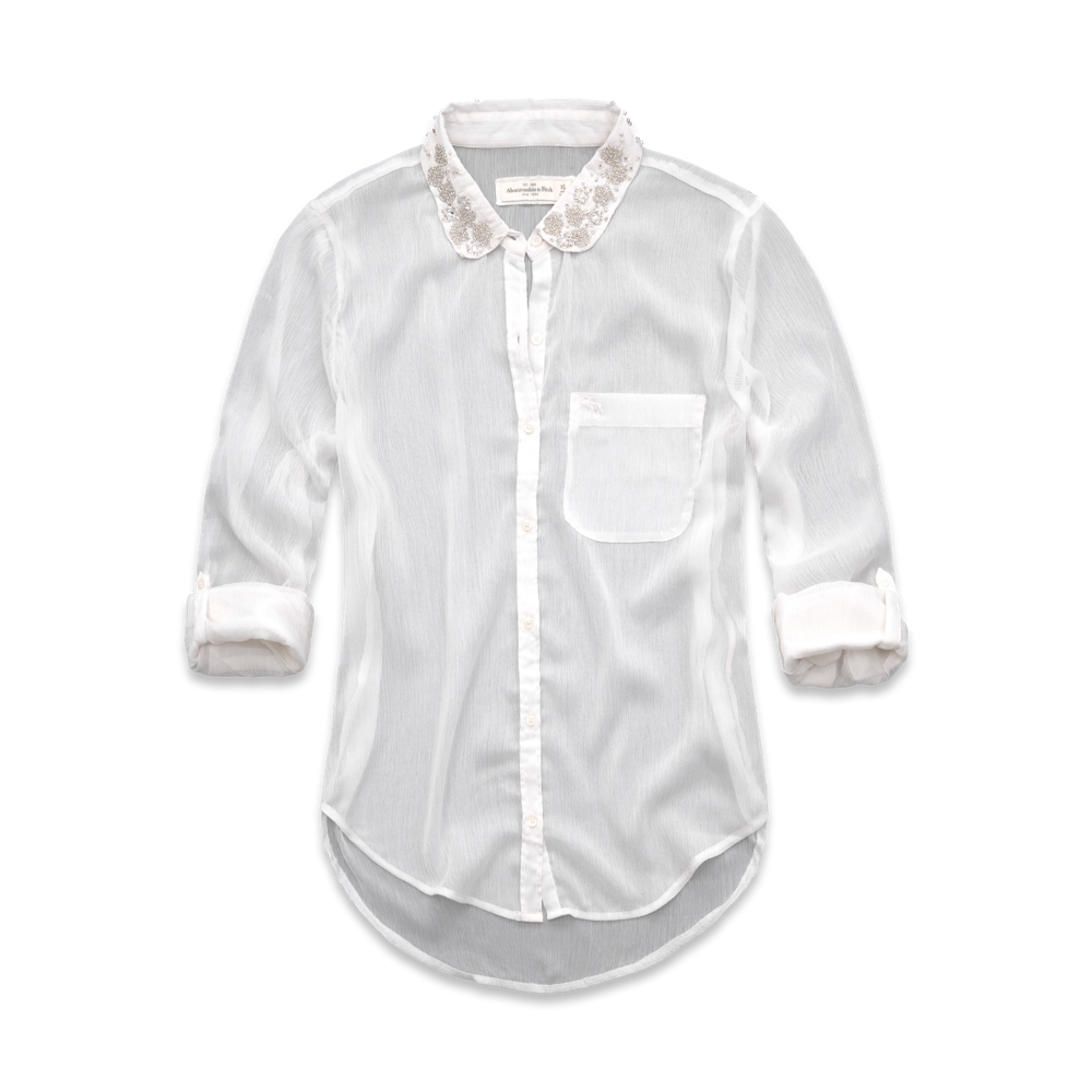 Womens Blake Shine Collar Chiffon Shirt