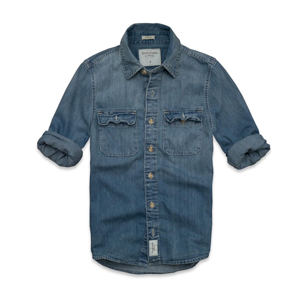 Mens Gothics Mountain Denim Shirt
