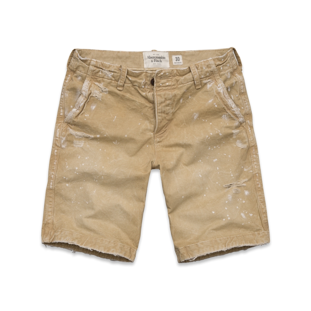 Mens A&F Destroyed Classic Fit Shorts