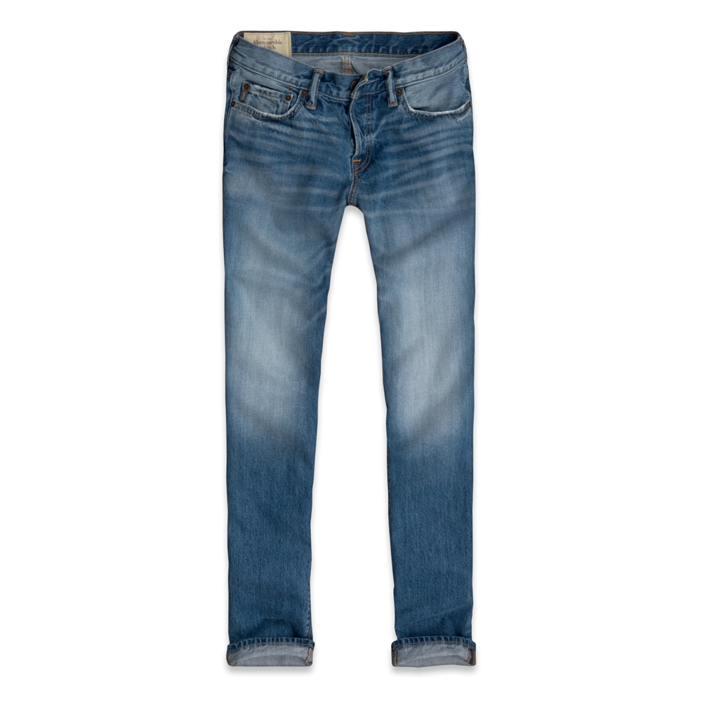Mens A&F Slim Straight Jeans