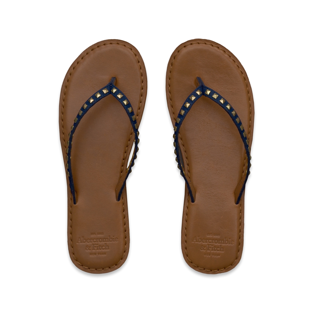Womens Light Leather Flip Flop