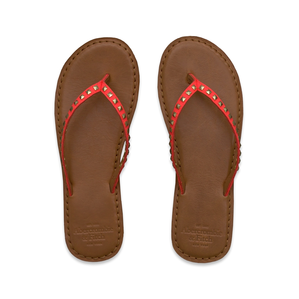 Womens Light Leather Flip Flop