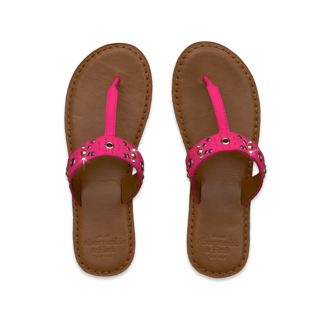 Womens Light Leather Flip Flop