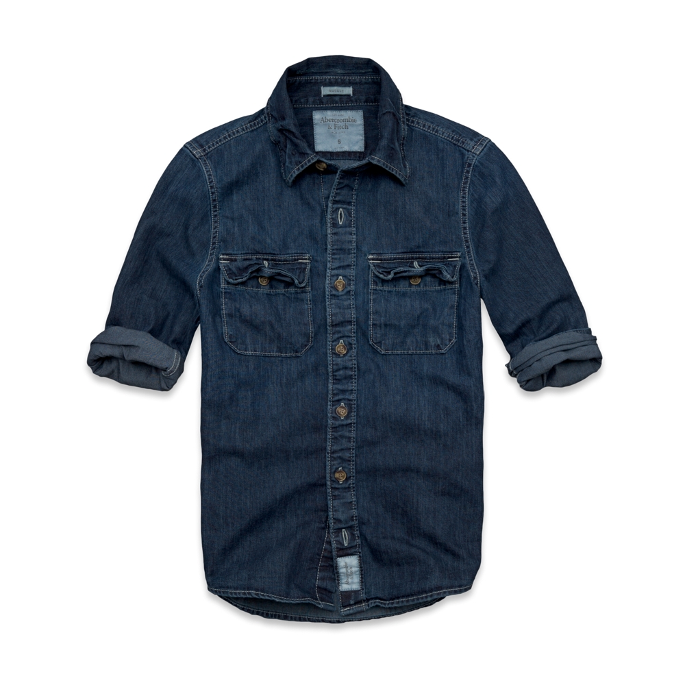 Mens Railroad Notch Denim Shirt