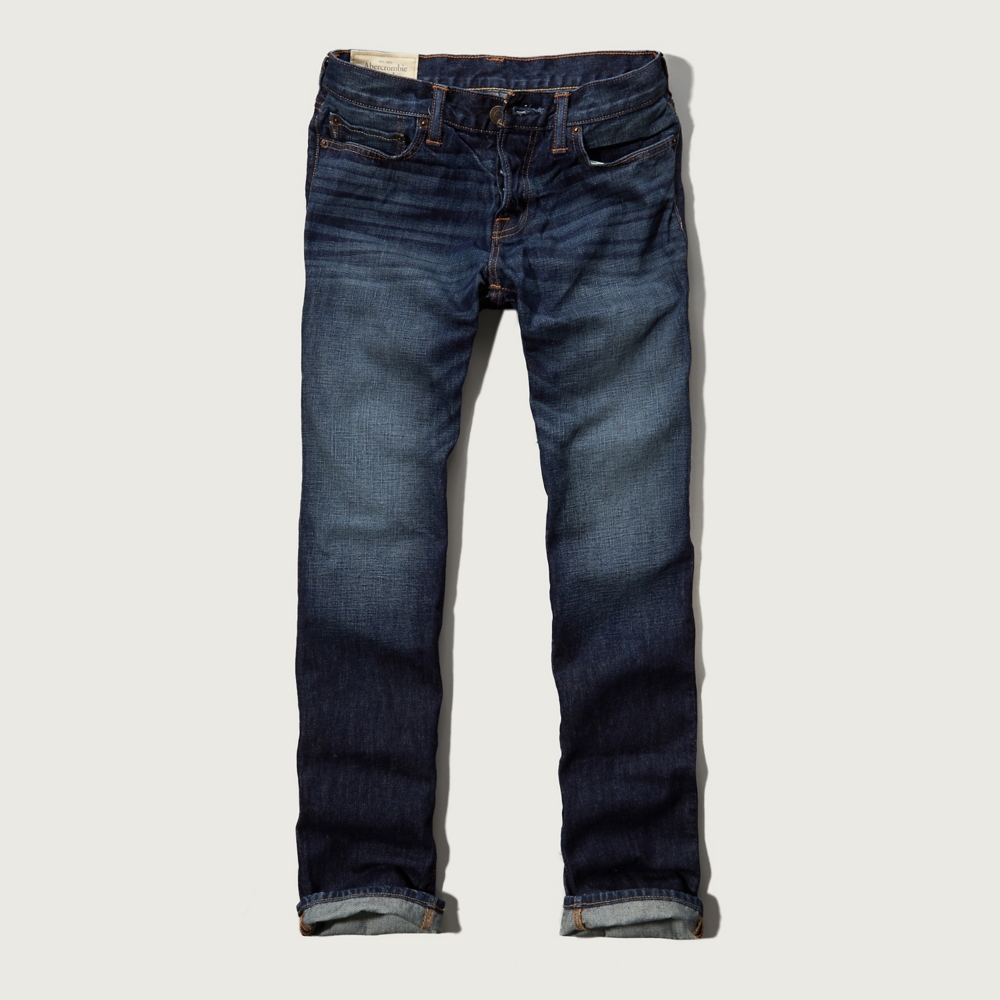 Mens A&F Slim Straight Jeans