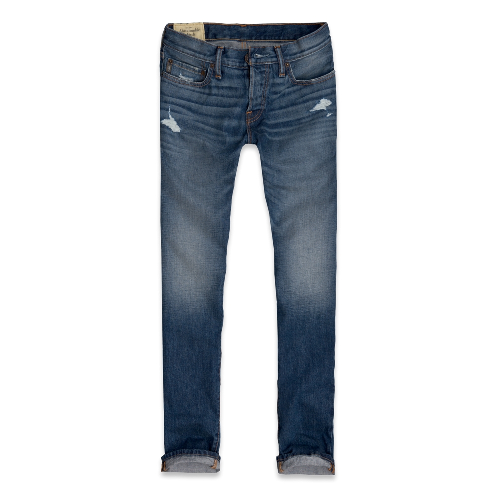 Mens A&F Slim Straight Jeans